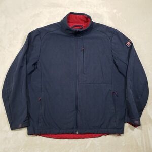 Chick-fil-A Team Style Oobe Jacket Mens XL Navy Blue Full Zip Logo Uniform